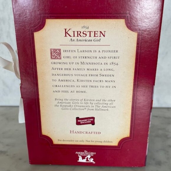 Kirsten 1854 American Girl Snowshoes Hallmark Ornament - Picture 12 of 15